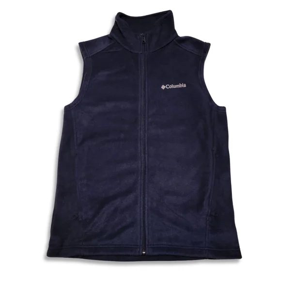 Columbia Men's Navy Steens Mountain Fleece Vest - Picture 1 of 4
